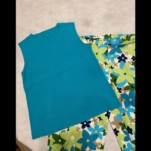 Liz golf Flower pants with top to match. Just in time for summer.